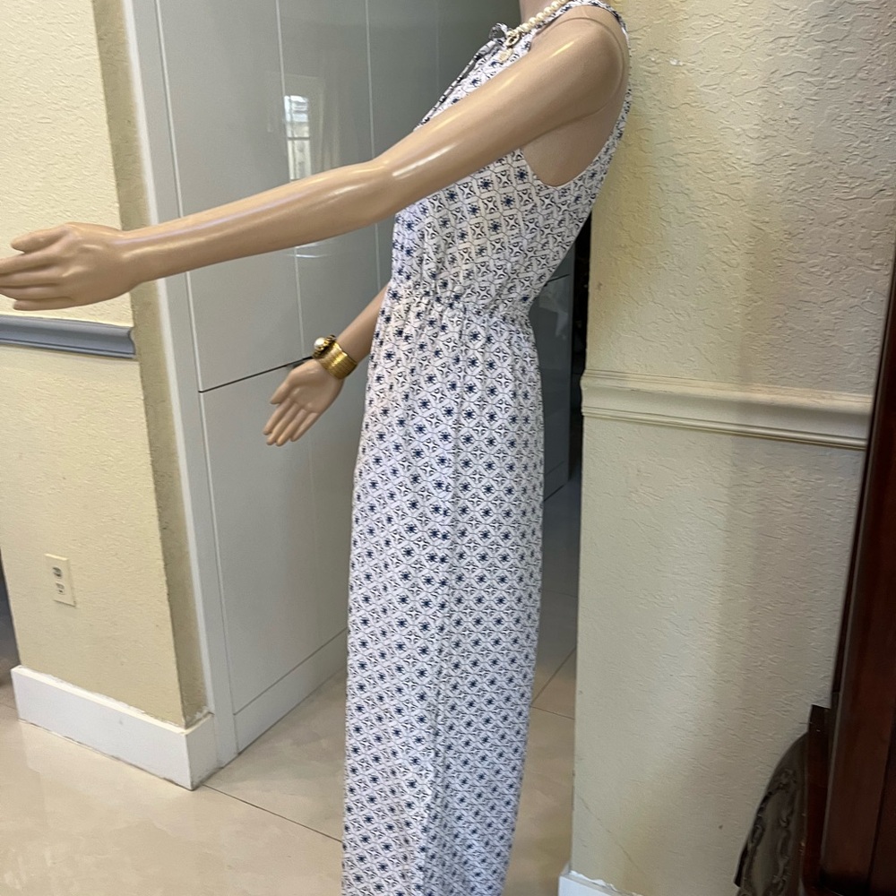 Joie White and Blue Patterned Dress